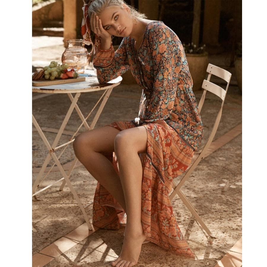 Boho Gypsy Floral Printed Dress