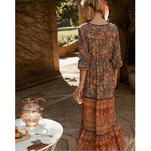 Boho Gypsy Floral Printed Dress