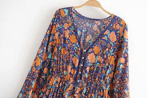 Boho Gypsy Floral Printed Dress