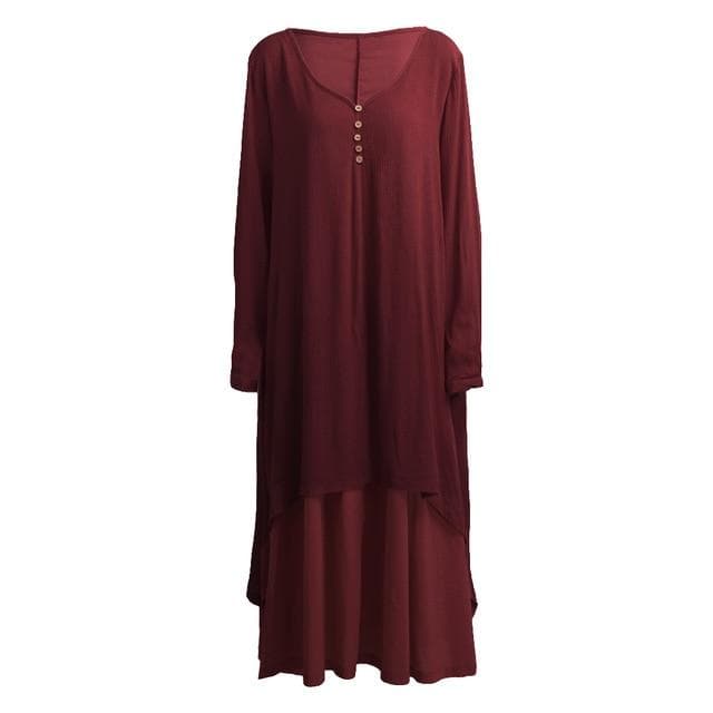 Asymmetrical Double Layered Irene Dress