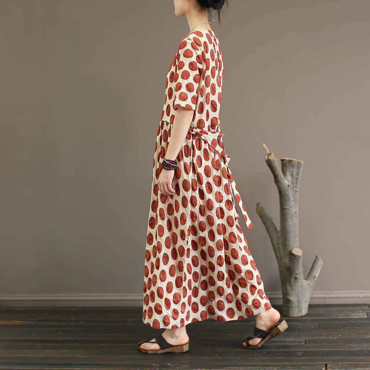 Empire Waist Polka Dot Midi Dress