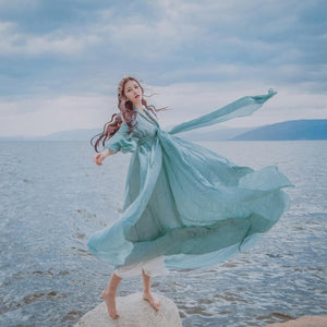 Flare Sleeve Boho Chic Maxi Dress | Mandala