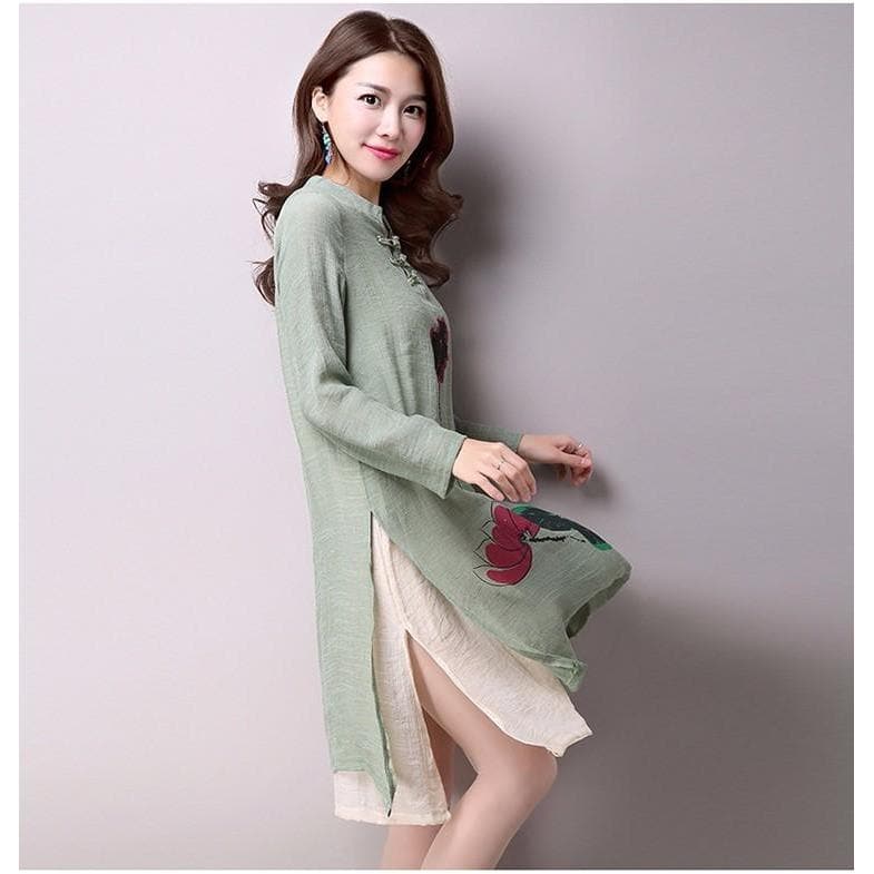 Green Lotus Dress | Zen