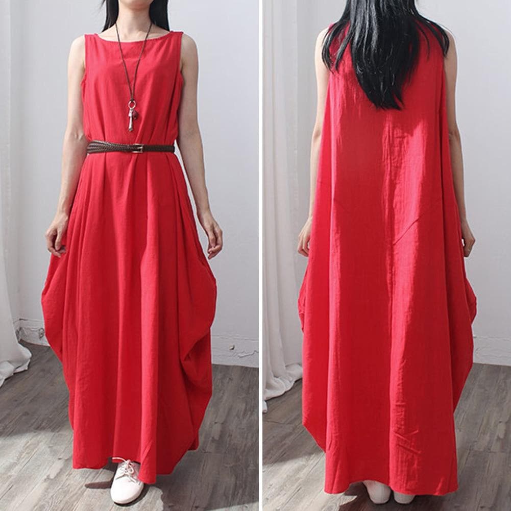 Loose Sleeveless Maxi Dress