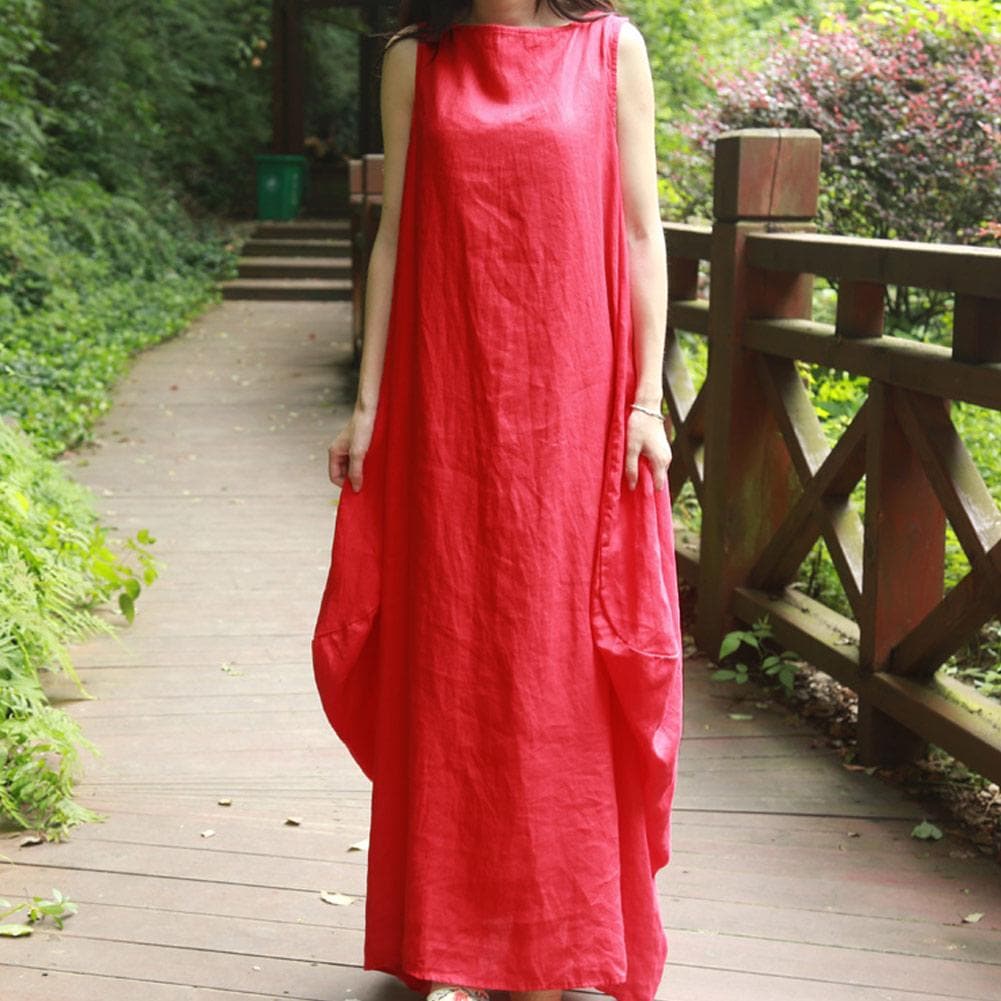 Loose Sleeveless Maxi Dress