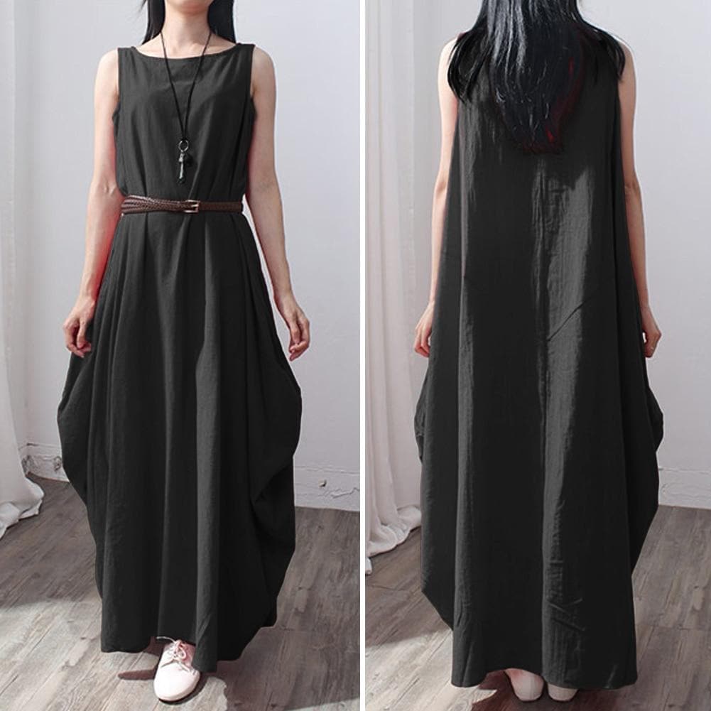 Loose Sleeveless Maxi Dress