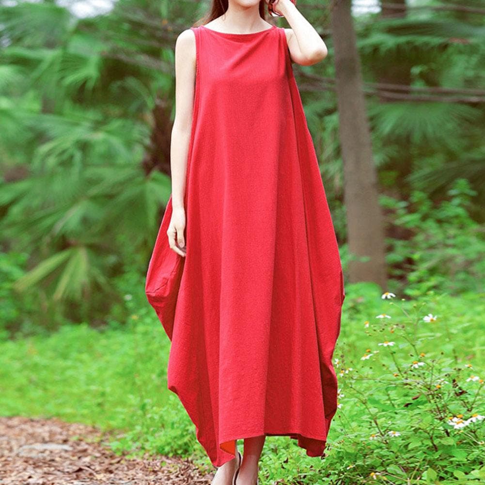 Loose Sleeveless Maxi Dress