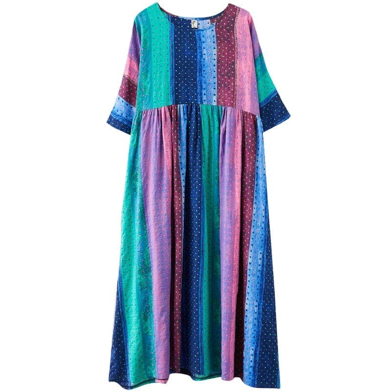 Oversized Bohemian Striped Dress