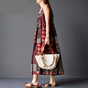 Patchwork Polka Dots Hippie Dress