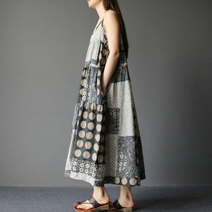 Patchwork Polka Dots Hippie Dress