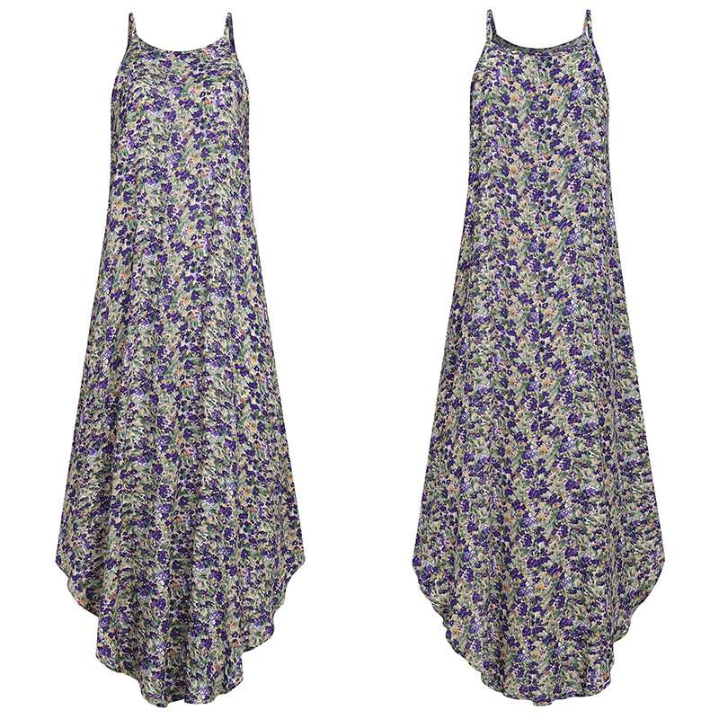 Boho Floral Print Plus Size Sundress