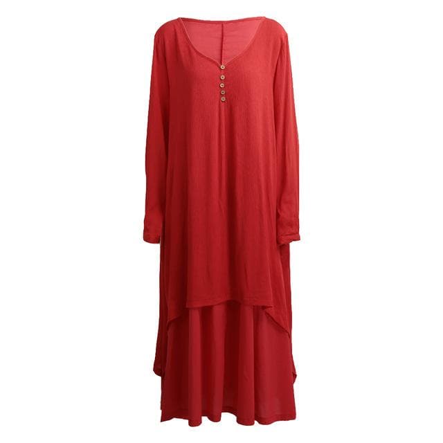 Asymmetrical Double Layered Irene Dress