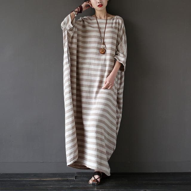 Striped Oversized Maxi Dress