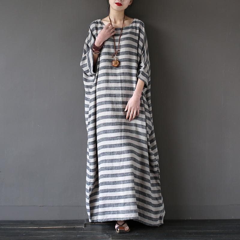 Striped Oversized Maxi Dress