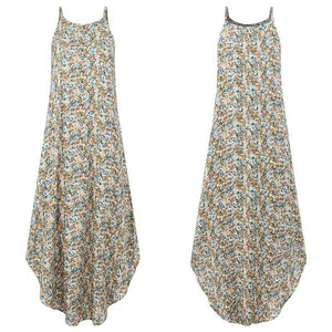 Boho Floral Print Plus Size Sundress