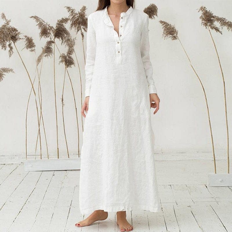 Zen Casual Button Up Blouse Dress  | Zen