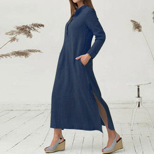 Zen Casual Button Up Blouse Dress  | Zen