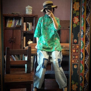 Zen Casual Floral Chinese Shirt  | Zen