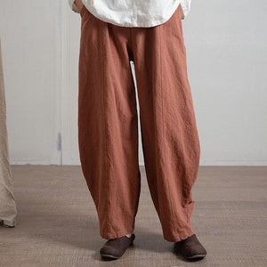 Japanese Zen Cotton Linen Palazzo Pants  | Zen