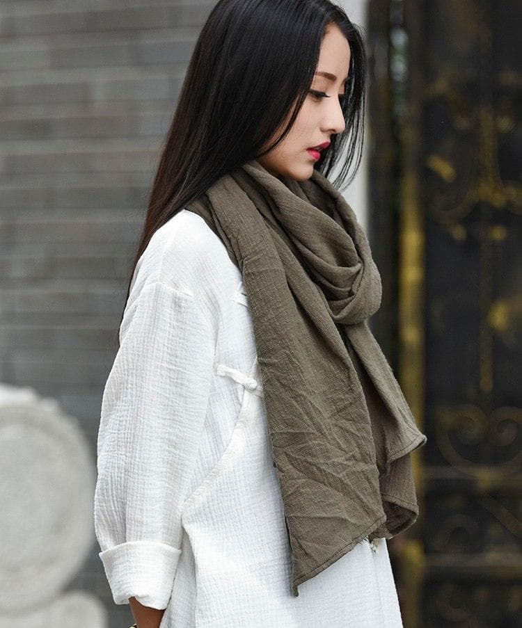 Cotton Linen Large Scarf