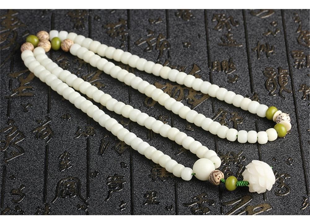 White Lotus 108 Mala Beads  | Zen
