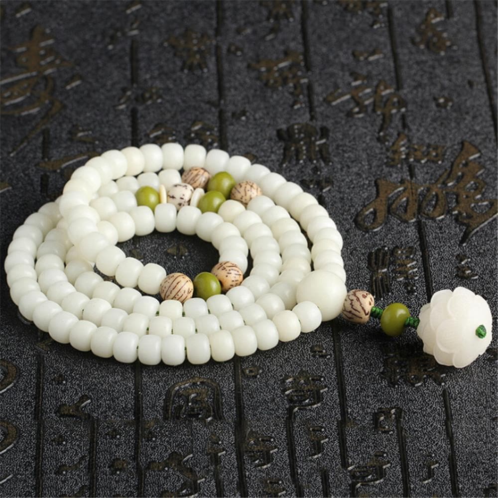 White Lotus 108 Mala Beads  | Zen