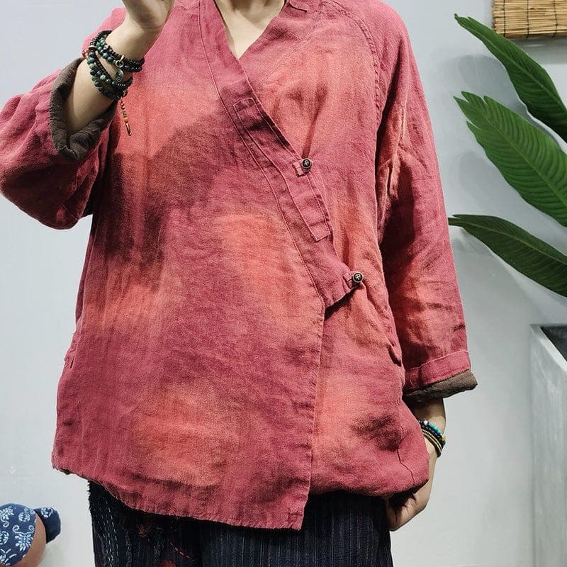 Oversized Cotton and Linen Blouse | Lotus