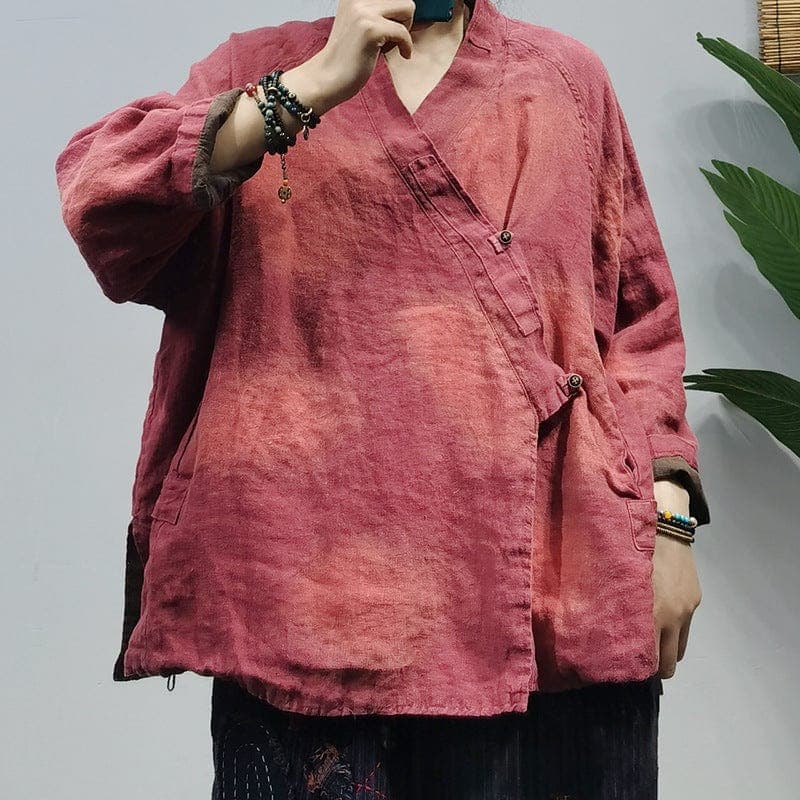 Oversized Cotton and Linen Blouse | Lotus