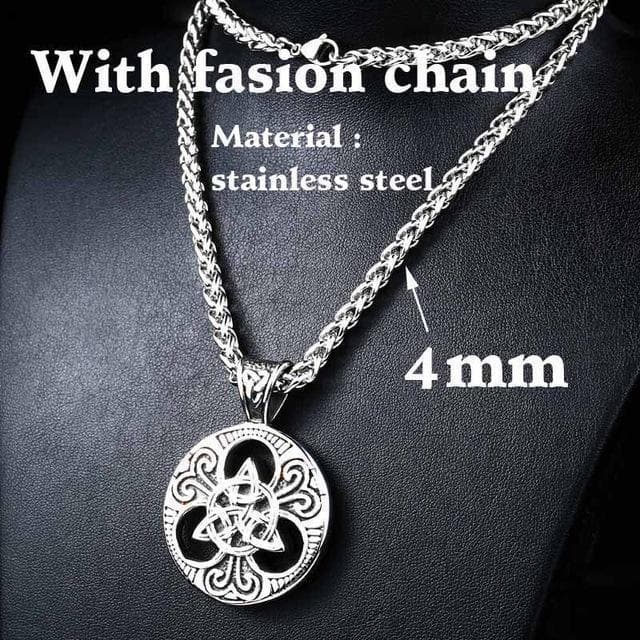 Celtic Triquetra Stainless Steel Pendant Necklace