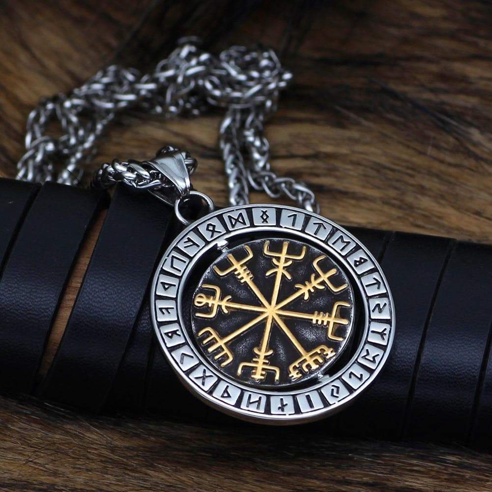 Vikings Valknut Runes Stainless Steel Necklace