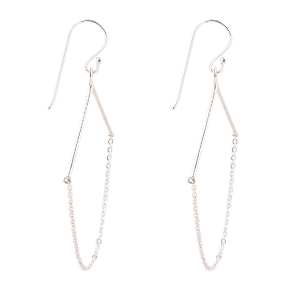 Chained Up Sterling Silver Earrings
