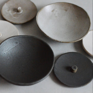 Light Grey Ceramic Incense Bowl