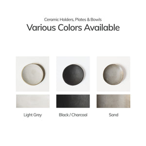 Light Grey Ceramic Incense Bowl