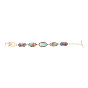 Concho Colourfull Golden Link Bracelet