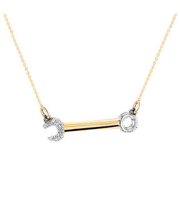 Pave The Way Crank It Up Gold Necklace