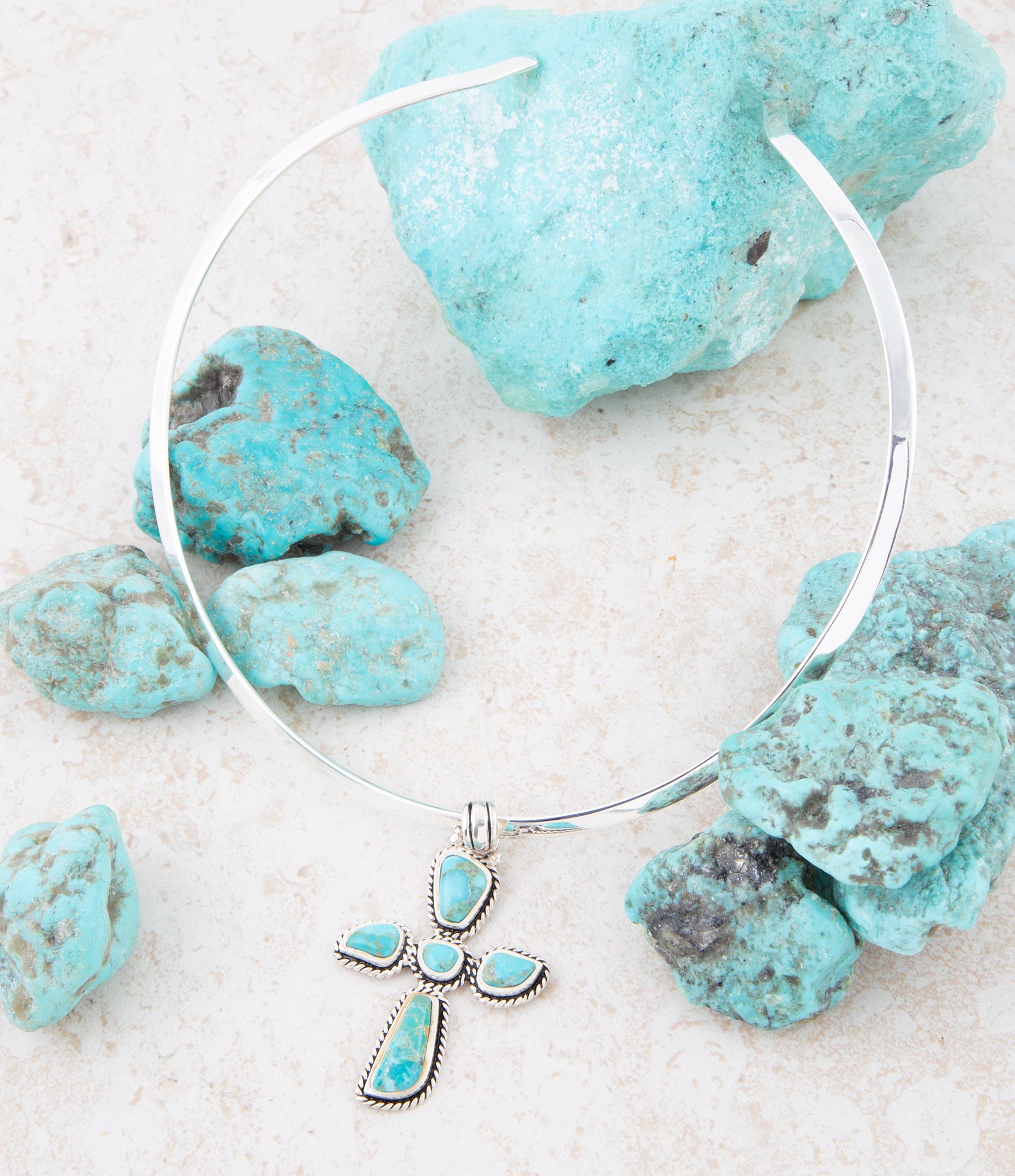 Cross Pendant and Sterling Silver Necklace