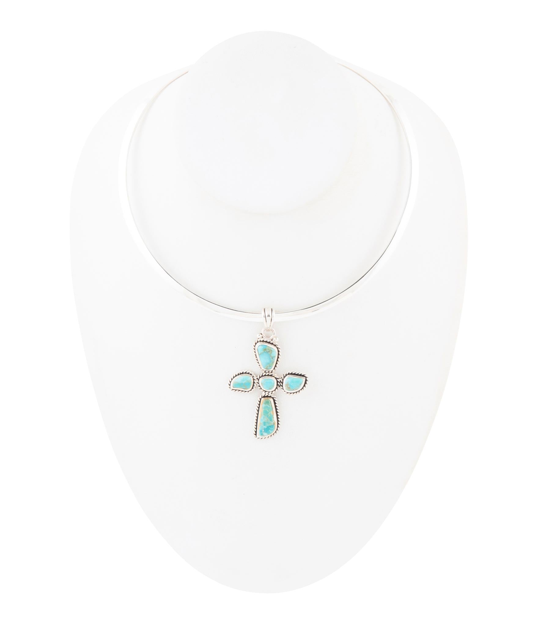 Cross Pendant and Sterling Silver Necklace