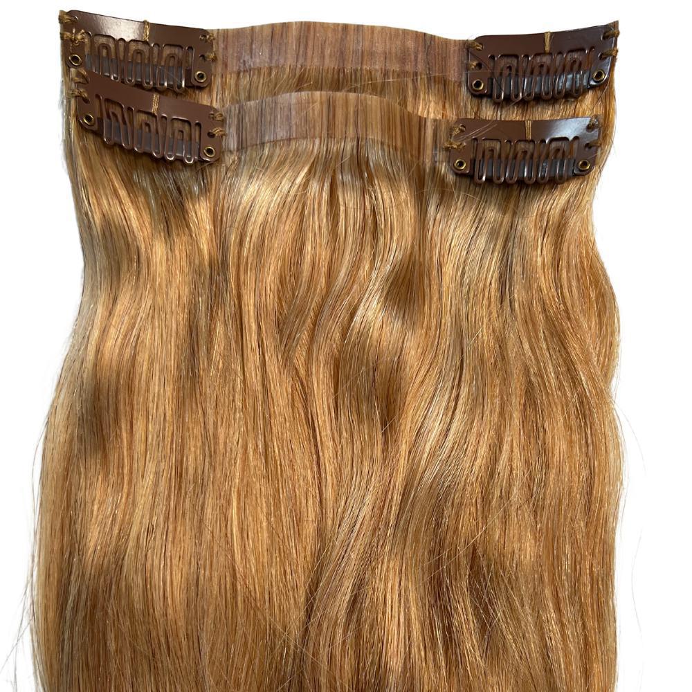 Honey Blonde Seamless Clip-In 100% Human Hair Extensions
