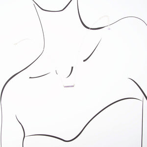 Dainty Amethyst Bar Necklace