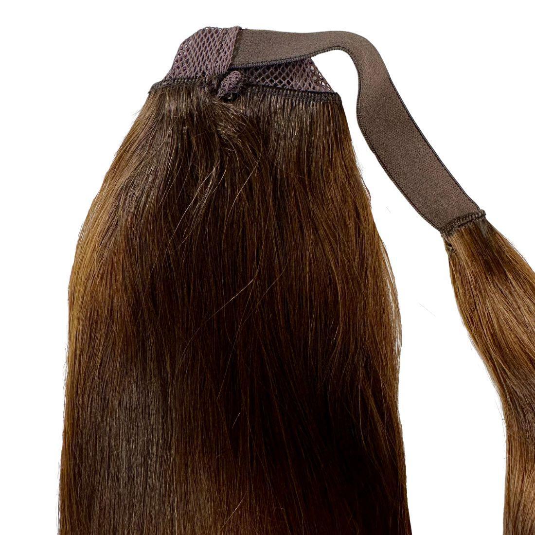 Dark Brown 100% Human Hair Ponytail Extension