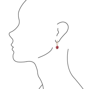 Drop Post Bordeaux Quartz Earrings