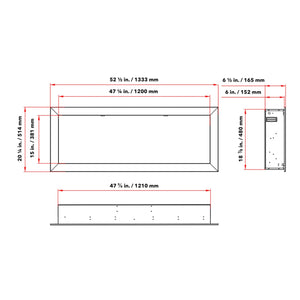 Dynasty Cascade 52" Recessed Smart Linear Electric Fireplace With Dynasty App [DY-BTX52] (SAK73485)