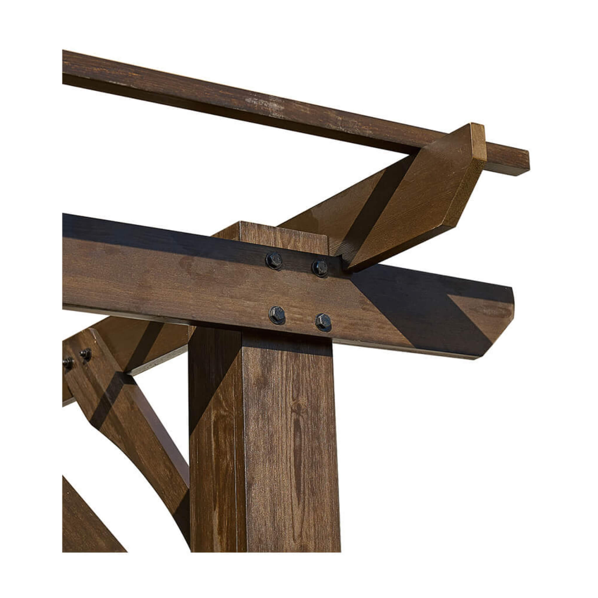 [10x12FT] Premium Outdoor Brown Cedar Wood Pergola For Spacious Patios (SAK45639)