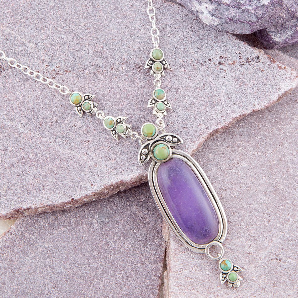 Emile Purple Quartz Sterling Silver Pendant Necklace
