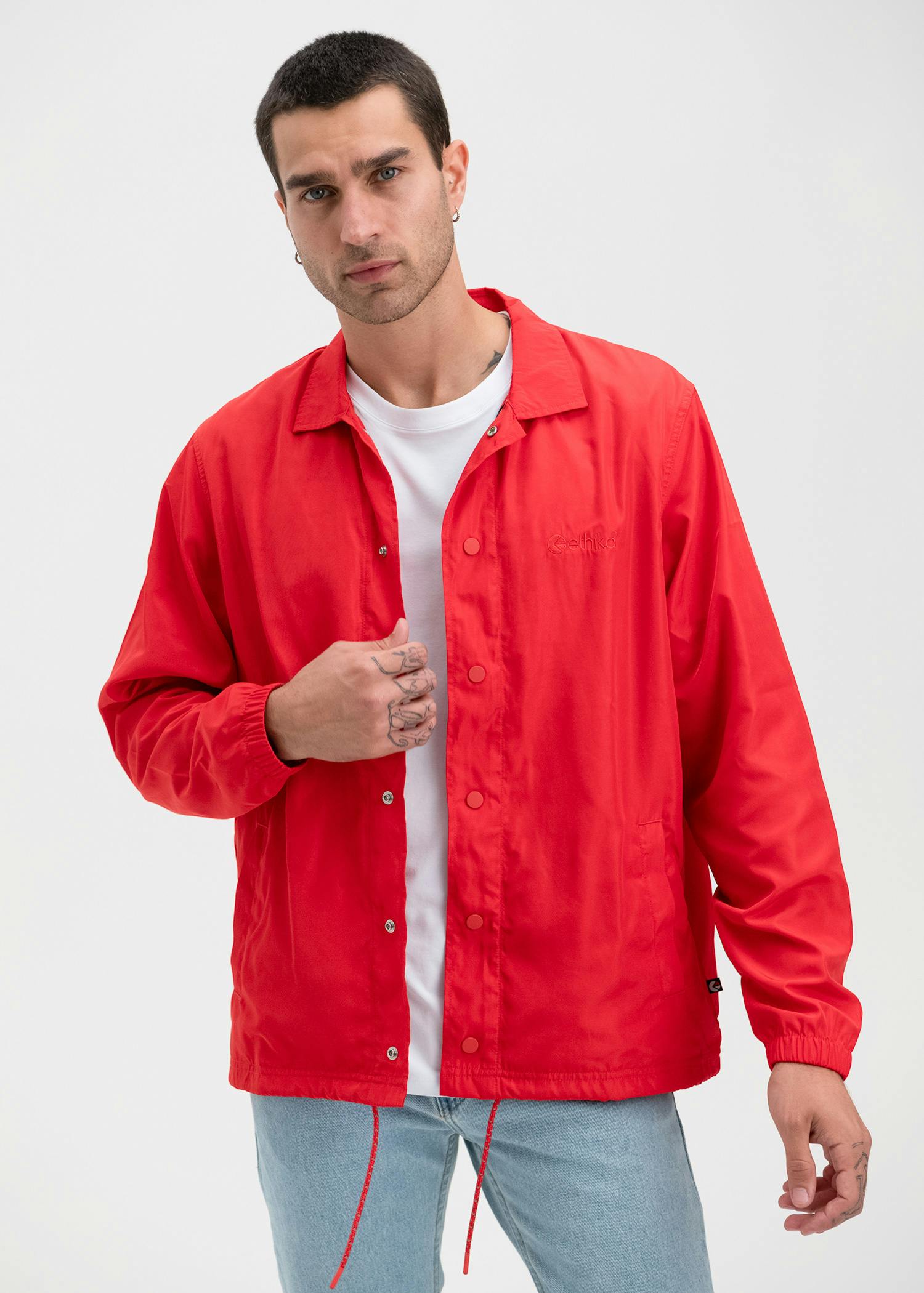 Red | Mens Coach Jacket