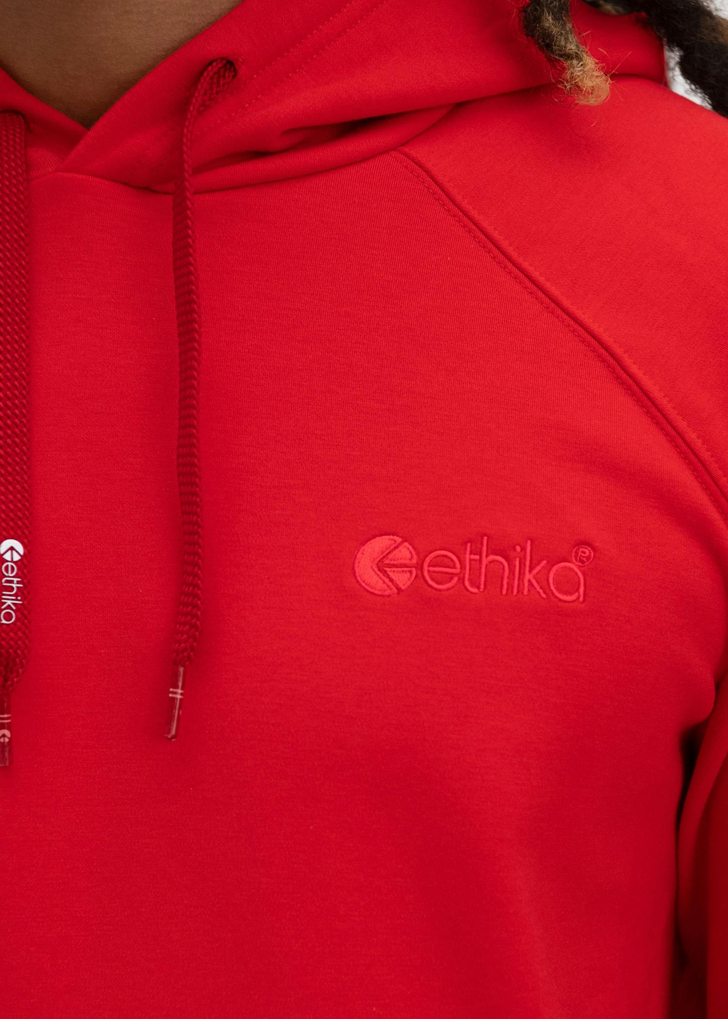 Embroidered Logo - Red | Mens Premium Hoodie