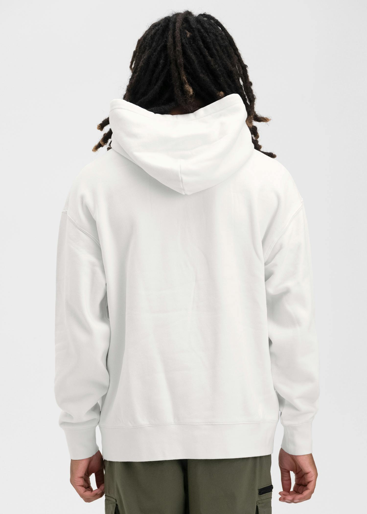 Embroidered Logo - White | Mens Hoodie