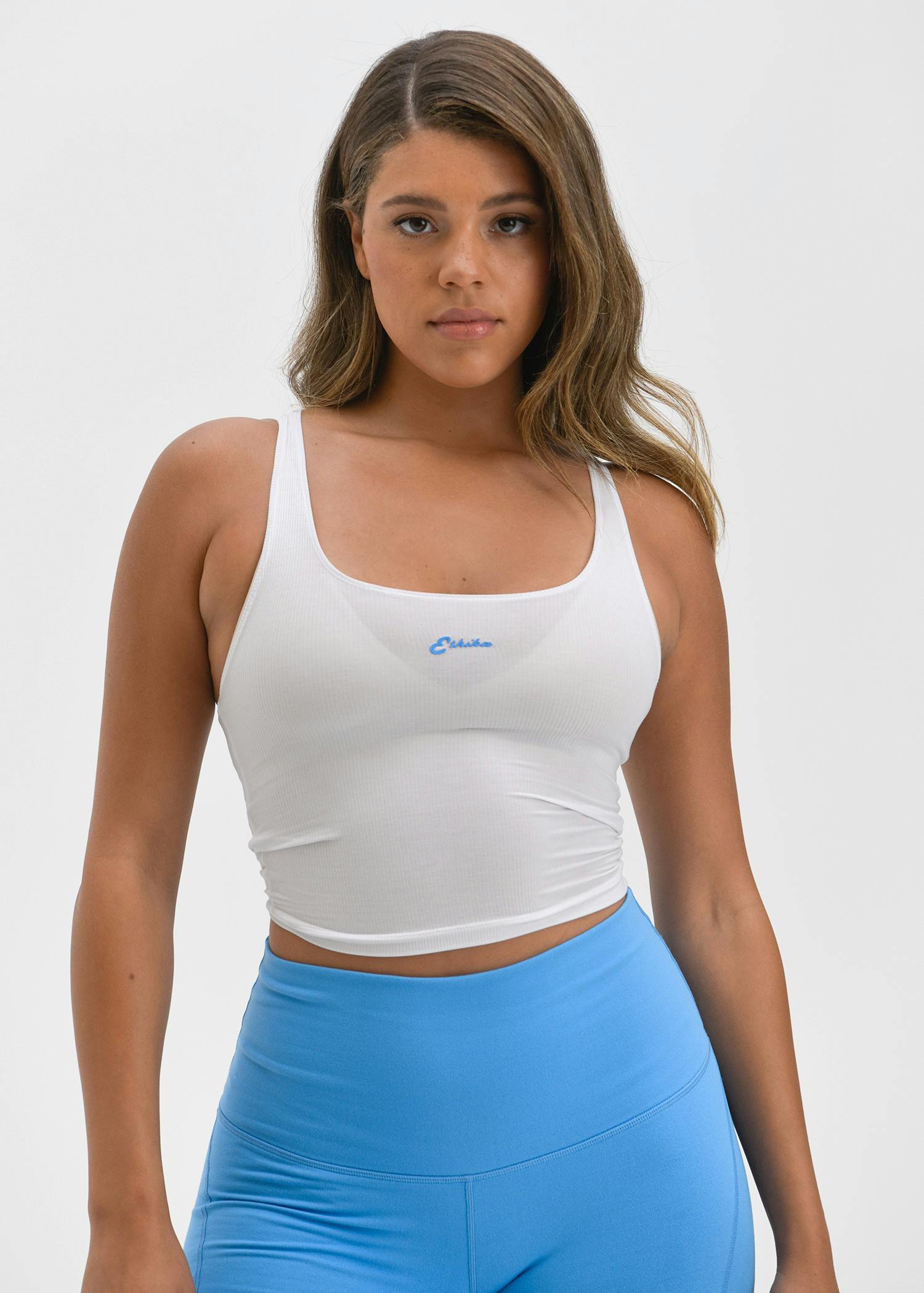 Americana  - Blue | Womens Ribbed Crop Tank