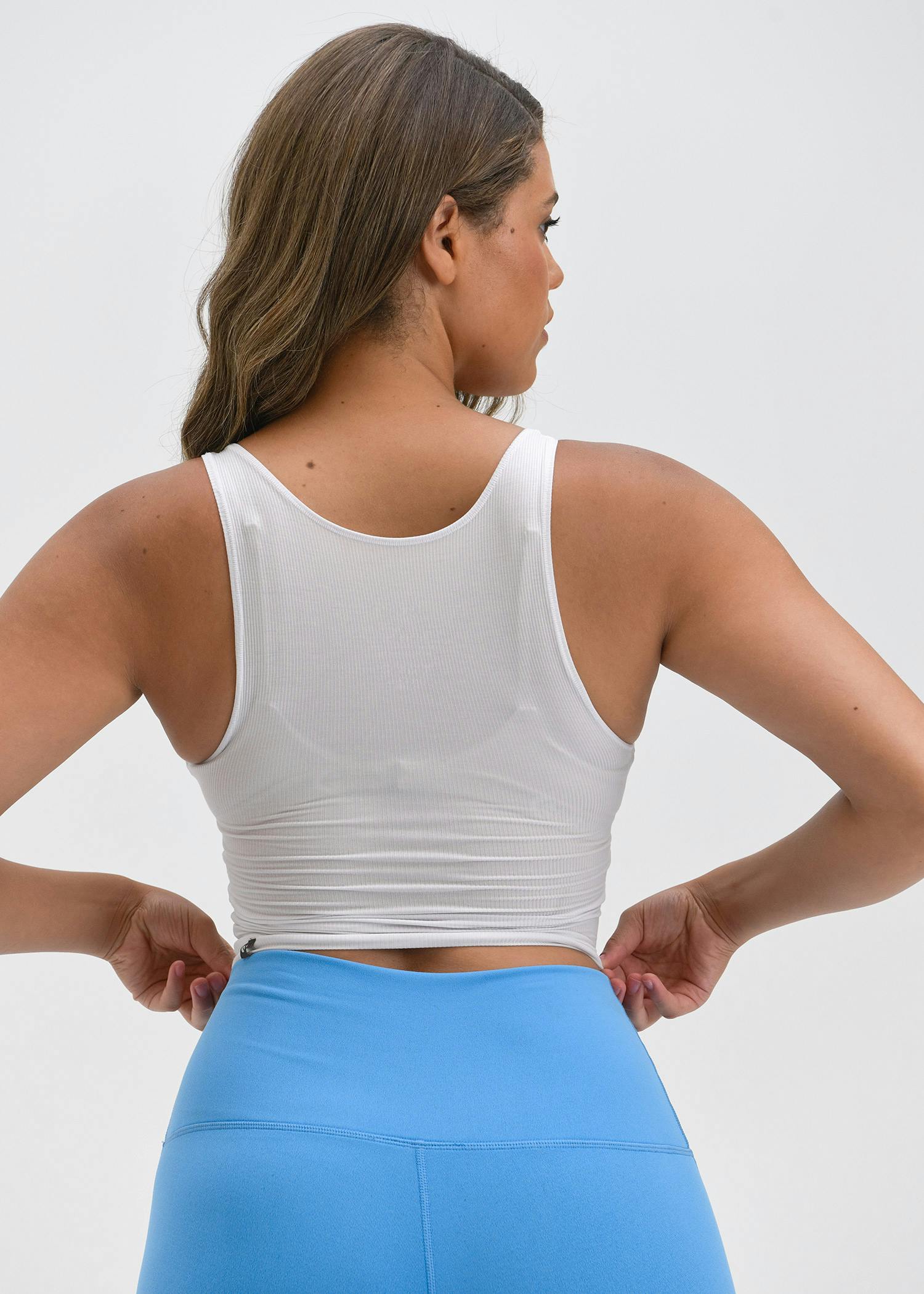 Americana  - Blue | Womens Ribbed Crop Tank