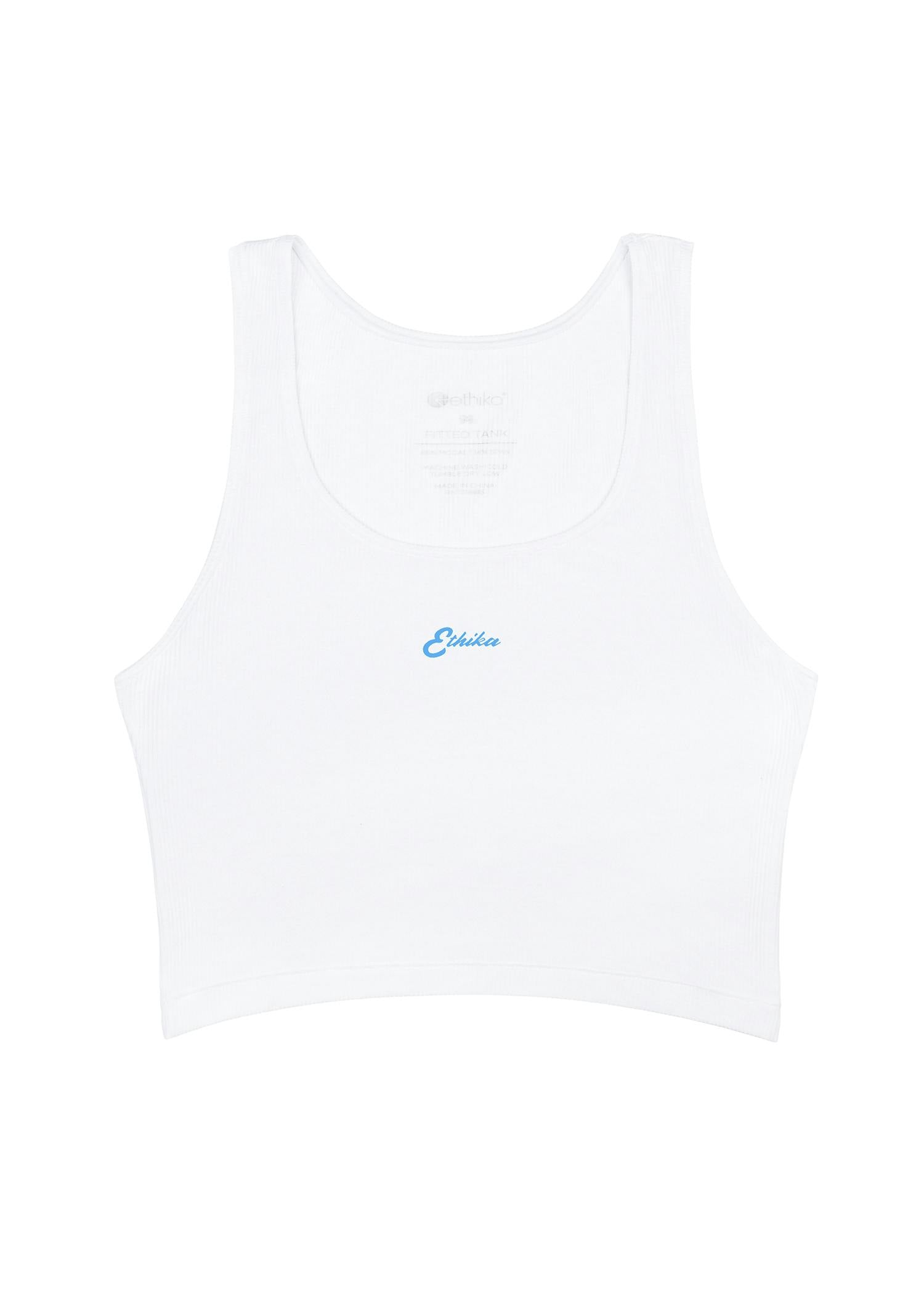 Americana  - Blue | Womens Ribbed Crop Tank